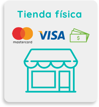 Paga en tienda física con Mastercard, Visa o efectivo