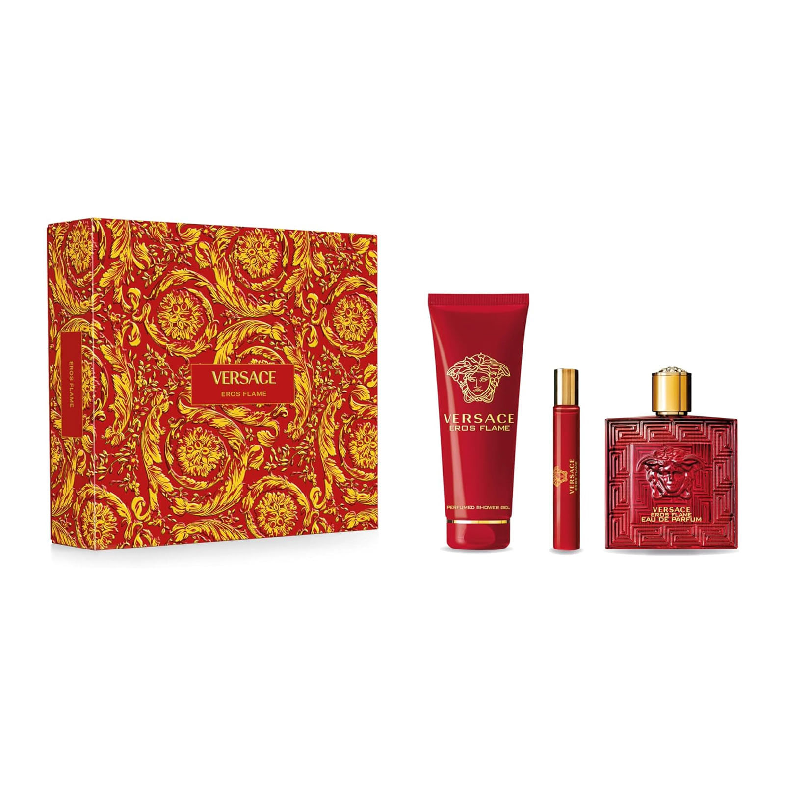 Set Versace Eros Flame Gel + Spray - Surtidora departamental