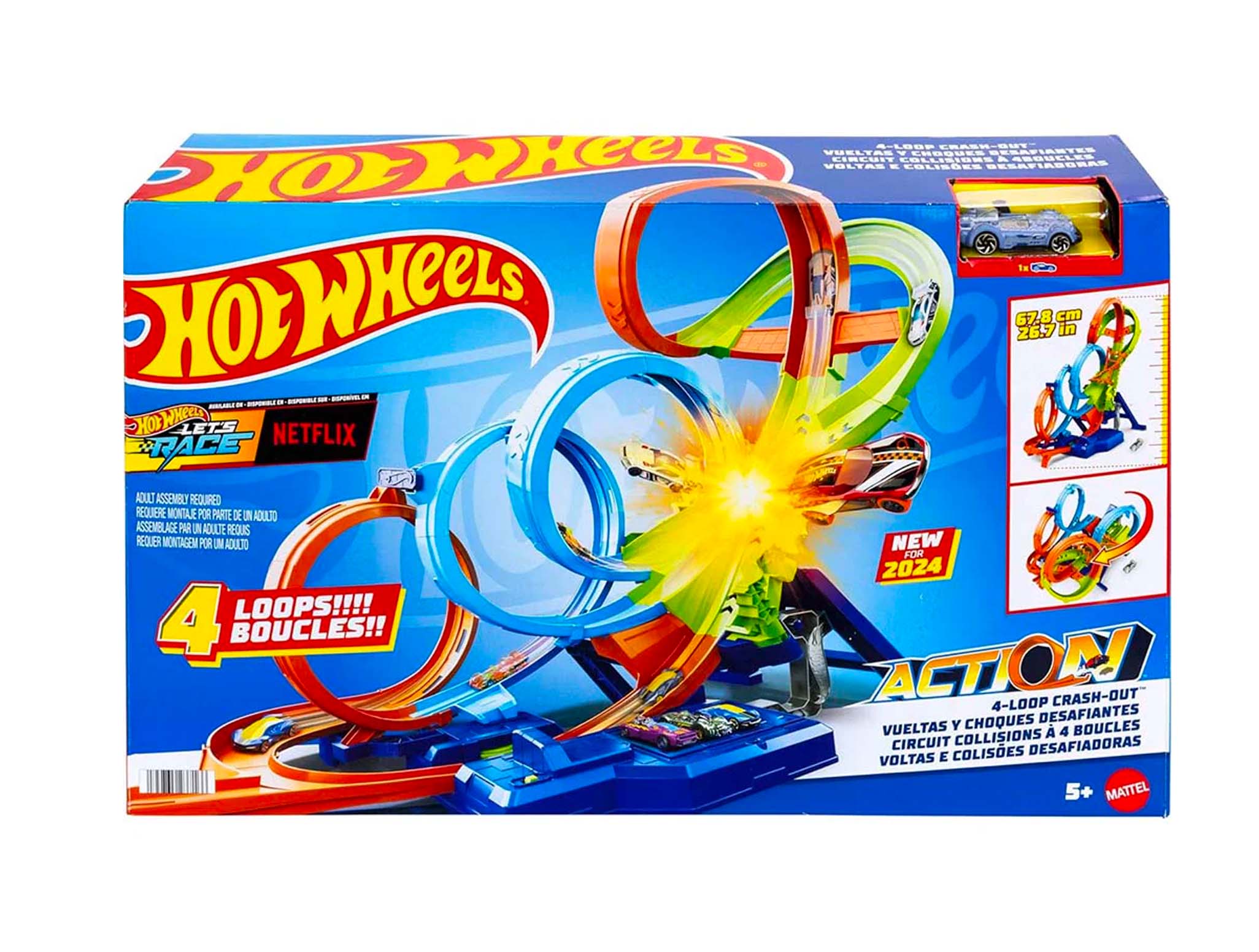 Pista Mattel Hot Wheels Vueltas Choques Desafiantes Para Niños