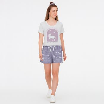 Pijama Tops Bottoms Short Nigth 21024