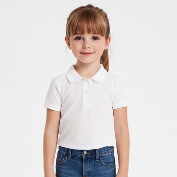 Playera Optima Polo Tipo Escolar Para Niña 32809